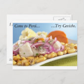 Peruviaans Briefkaart Ceviche (Voorkant / Achterkant)