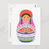 Peruviaans Matryoshka Briefkaart (Voorkant / Achterkant)