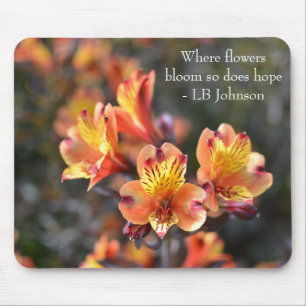 Peruviaanse Lily Flowers Botanische inspiratie Muismat