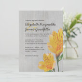 Peruviaanse Lily Wedding Invitations Kaart (Staand voorkant)