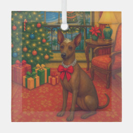 Peruvian Inca Orchid Holiday Card Glas Ornament