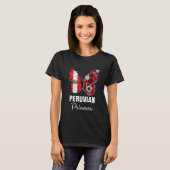 Peruvian Princess Butterfly Roots Perú Pride Peru  T-shirt (Voorkant volledig)