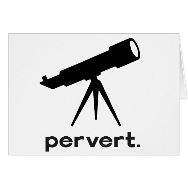 Pervers avec télescope parodie drôle humour (Devant horizontal)