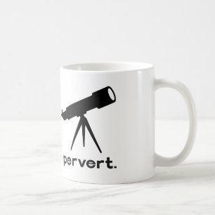 Pervert met telescoop Funny Parodie Humor Koffiemok