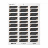 Perzbeige waterverf florale retour label (Full Sheet)