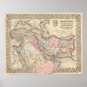 Perzië, Arabië, Turkije, Afghanistan, Beloetsjista Poster