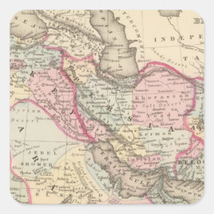 Perzië, Arabië, Turkije, Afghanistan, Beloetsjista Vierkante Sticker