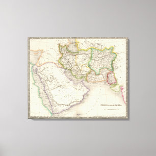 Perzië en Arabië Canvas Afdruk