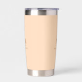 Perzik aangepaste monogram initialen naam geïsoleerde drinkbeker (Links)
