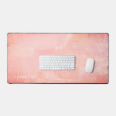  perzik Abstract geweven Bureaumat (Keyboard & Muis)