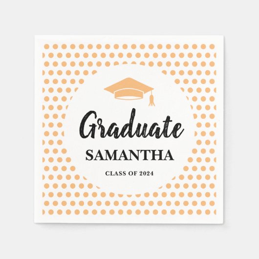 Perzik Afstuderen Servet (Voorkant)