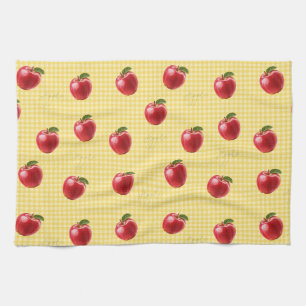 Perzik Appels Gingham Theedoek