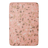 Perzik Beige Bruin Terrazzo Marmer Patroon  Badmat (Voorkant Verticaal)