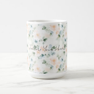 Perzik Blauwe Bloemen   Koffiemok
