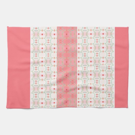 Perzik Blauwgroen en Sinaasappel Theedoek (Horizontaal)