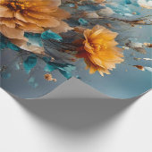 Perzik Bloem Barst - Inpakpapier (Hoek)