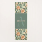  perzik bloemaal William Morris Monogram Yogamat (Achterkant)