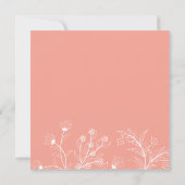 Perzik Bloemen  Baby shower Kaart (Achterkant)