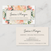  Perzik Bloemen Professionele Visitekaartjes (Voorkant / Achterkant)