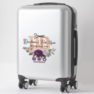 Perzik Bloemen Rozen Haarsalon Stylist Logo Sticker