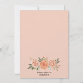 Perzik Bloemen Uitnodiging (Achterkant)