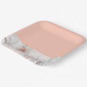 Perzik bloemenpapier Bord (Gebogen)