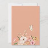 Perzik bloemige verjaardag kaart (Achterkant)