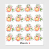 Perzik Blossom Waterverf Mini Stickers (Vel)