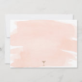 Perzik Blush Aquarel Goud Vrijgezellenfeest Kaart (Achterkant)