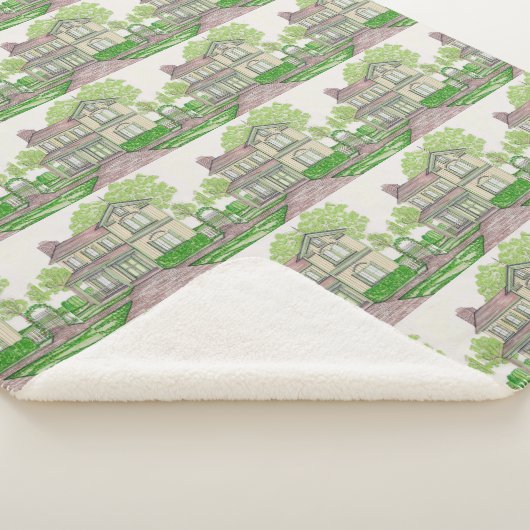 Perzik boerderij Sherpa deken (3/4)