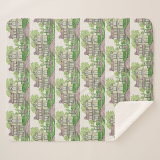 Perzik boerderij Sherpa deken (Voorkant (horizontaal))