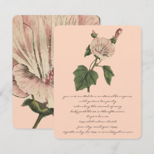 Perzik  Boho Botanisch Roos Bloemendiner Kaart
