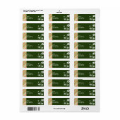 Perzik & bos groen gestreept; alfa etiket (Full Sheet)