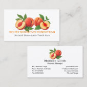 Perzik Botanische Illustratie Visitekaartje (Voorkant / Achterkant)