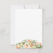 Perzik Botanische Kuif Save The Date Aankondiging (Achterkant)