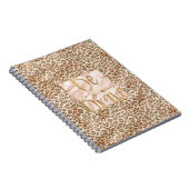  perzik bruin luipaard print wees moedig notitieboek (Rechterzijde)