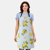 Perzik Citroen Gingham Schort (Gedragen)