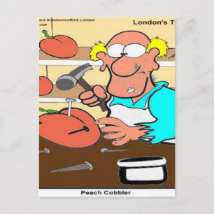 Perzik Cobbler Grappige LTCartoons Briefkaart