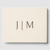 Perzik crème bloemen eucalyptus bruiloft gastenboek (Achterkant)