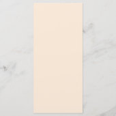 Perzik Crème Bloom bruiloft Menu (Achterkant)