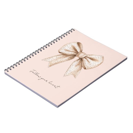 Perzik Crème Boog Notitieboek (Linkerzijde)