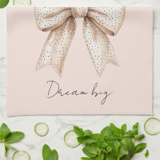 Perzik Crème Boog Theedoek (Gevouwen)