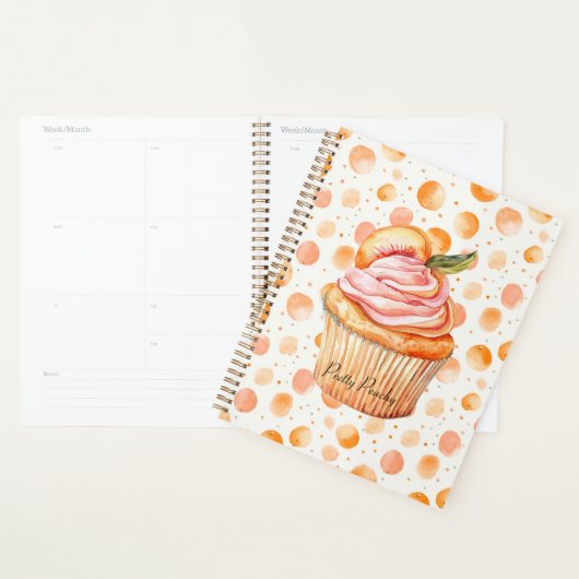 Perzik Cupcake Whimsical Stippen Planner (Display)