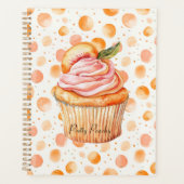 Perzik Cupcake Whimsical Stippen Planner (Voorkant)