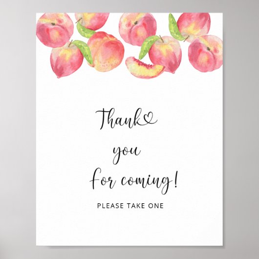 Perzik \ Dank u voor het komende Poster (Voorkant)
