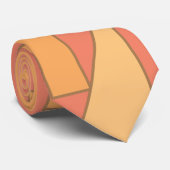 Perzik Driehoek Geometrisch Stropdas (Opgerold)