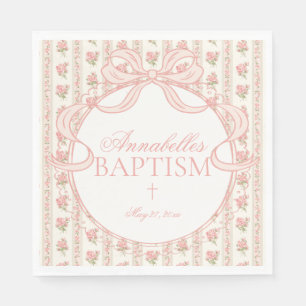 Perzik en Beige Fantasie Bloem Doop Tafel Decorati Servet
