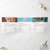 Perzik en blauwe tropische drievoudige brochure drieluik kaart (Binnen)