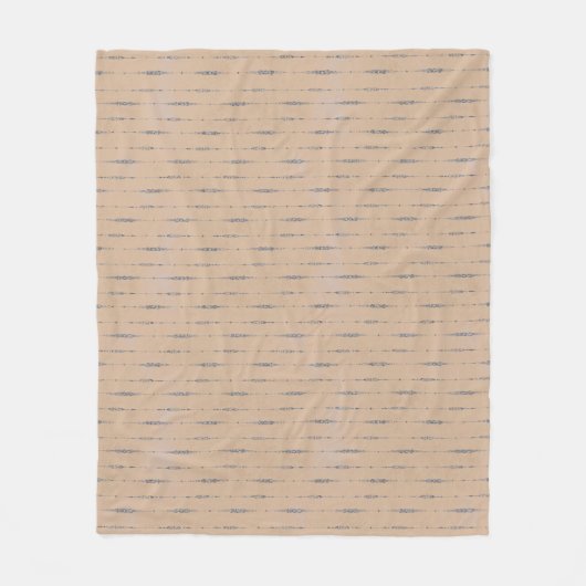  perzik en elegant zilvergrijs gestreept fleece deken (Voorkant)