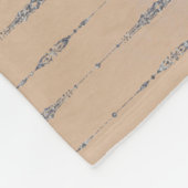  perzik en elegant zilvergrijs gestreept fleece deken (Hoek)